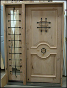 Rustic Unfinished Entry Unit With Sidelite