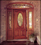 Classic-Craft Door with Sidelites and Transom (ThermaTru)