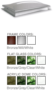 Solar skylight with color choices.